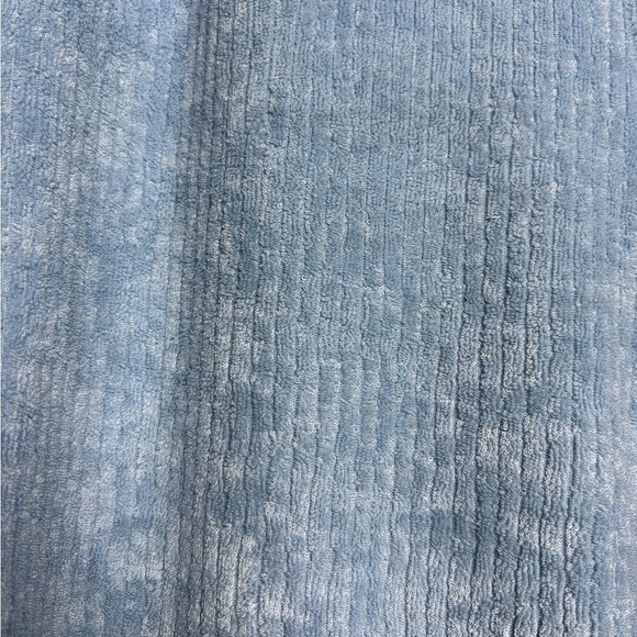 Z Supply Light Blue Ribbed French Terry Wide Leg Knit Pants. Elastic Waist. Soft - Picture 2 of 16